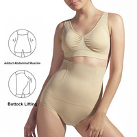 Culotte gainante taille haute personnalisable avec logo, effet ventre plat, rehausseur de fesses, respirante, grandes tailles