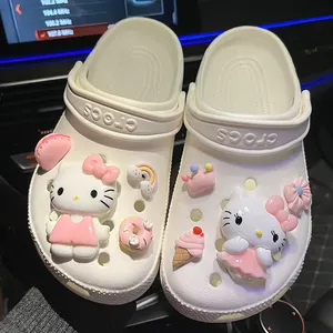 DIY yeni pembe kedi çıkarılabilir ayakkabı çiçek ayakkabı tokası dekoratif toka accessoriesodile ayakkabı parti hediye için uygun