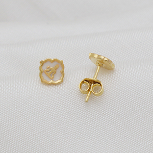 Pendientes de tuerca de Buda de Plata de Ley 925 chapados en oro de tendencia de joyería de diseño religioso al por mayor más nuevos - Product Image 2