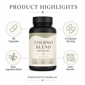 Capsules brûle-graisses pour adultes, véganes, sans gluten, formule premium, soutien immunitaire, gestion du poids, biologiques, 60 capsules - Product Image 3