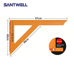 Règle d'angle carrée en bakélite de qualité industrielle pour le travail du bois, 90 degrés, avec base en aluminium massif de 20 mm pour machinistes et charpentiers - Product Image 3