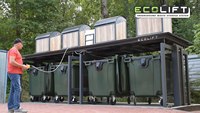 Système de conteneurs hydrauliques souterrains personnalisables RNKJ 240L 660L 1100L, système de levage de poubelles souterraines, système de stockage de déchets souterrains