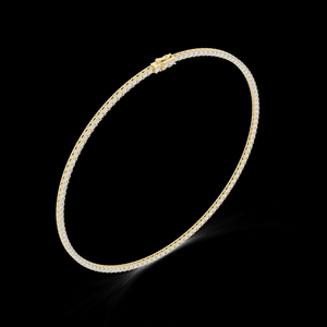 Collar de Cadena de Eslabones con Diamantes Cultivados en Laboratorio Clásicos Plateados, Chapado en Oro, Brillo Intemporal, Diseño Elegante y Moderno de Lujo para Compromiso - Product Image 5