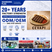 Drapeau promotionnel personnalisé en forme de saucisse serbe, bannière promotionnelle extérieure en polyester non tissé, résistante aux UV, signalétique imprimée numériquement