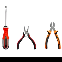 Multifunction Hand Tool Set Metal Repair Kit Adjustable Wrench Pliers Utility Knife Rubber-Grip Handles OEM for Maintenance