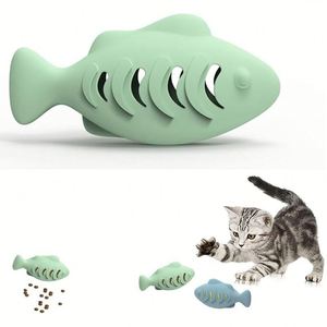 Fish-Shaped Silicone Catnip-Filled Boredom Buster Interactive Chew <b>Toy</b>-Eco-Friendly & Safe for <b>Cats</b> - Product Image 4