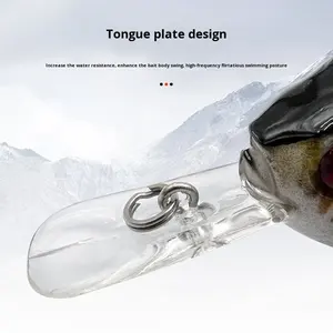 เหยื่อปลอมแข็ง6ส่วนอเนกประสงค์, เหยื่อตกปลาด้านล่างปลาซิวเหยื่อปลานิลปลานิลปลาแบสใหญ่พิมพ์ลาย - Product Image 4