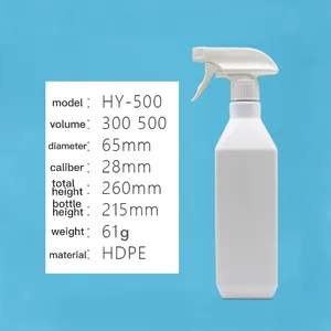 Botella pulverizadora de plástico PE, 2023 m, 300 ml, gran oferta, 500