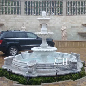 Statua della fontana di acqua di marmo di pietra decorativa all'aperto poco costosa della fabbrica