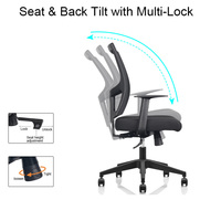 Chaise de bureau moderne et économique de Foshan, nouvelle spécification, confortable avec dossier en maille, idéale pour le personnel et les invités