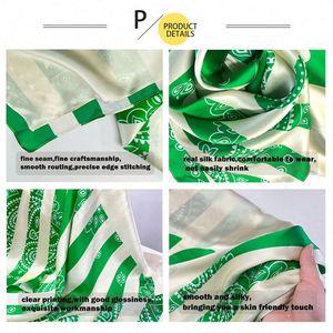 Sciarpe di seta di moda per le donne con la testa stampata digitale sciarpa per capelli di seta <span class=keywords><strong>Bandana</strong></span> <span class=keywords><strong>rossa</strong></span> - Product Image 4