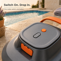 Aspirateur de piscine robotisé certifié CE RoHS FCC, nettoyeur de piscine sans fil, IPX8, 5200 mAh, 150-180 min, nettoyage automatique, usage domestique pour l'UE et les États-Unis