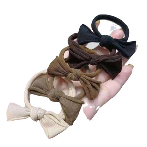 Coleteros de tela estilo coreano con lazo, diademas casuales, juego de coleteros sin costuras - Product Image 5