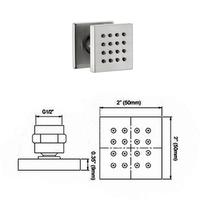 Ensemble de robinetterie de douche en nickel brossé à commande thermostatique avec jets de pluie et jets latéraux – Solution moderne pour salle de bain – Offre spéciale