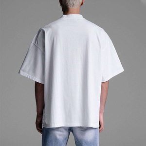Nouveau design streetwear, t-shirt homme de haute qualité, 100% coton, t-shirt uni, impression personnalisée, t-shirt de sport surdimensionné, poids lourd - Product Image 2