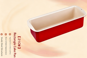 <span class=keywords><strong>SUNCITY</strong></span> Série Rouge Moule à pain rectangulaire de 20 cm, en acier au carbone antiadhésif - Product Image 3