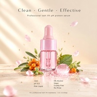 Sérum Protéiné Équilibrant le pH pour Rehaussement de Cils, Gel Rose, OEM ODM, Marque Privée, Emballage Personnalisé, Permanente de Cils Nourrissante 1ml