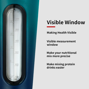 Custom Logo Gym Fitness for Shaker Bottle with Window Stainless Steel and Plastic Drinkware for <strong>Protein</strong> Supplements - Product Image 2