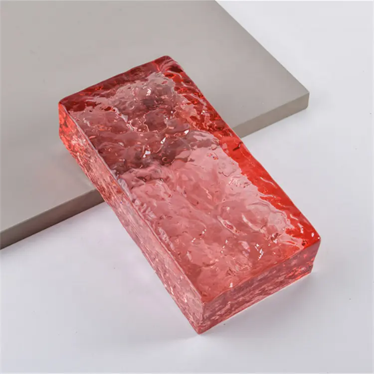 China manufacturers transparent coloured solid cast crystal glass bricks for partition wall