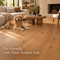 Elite Timber Flooring Oak Wide Plank Style Single Strip Design for High End Interior