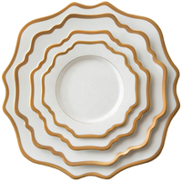 De tournesol en gros porcelaine rose or plaques de chargeur de mariage