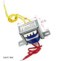 Transformateur d'alimentation EI 1W AC6V 12V 9V 12V 15V 24V à noyau en cuivre, entrée 220V, simple/double sortie