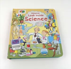 Promozionale bordo di apprendimento libri con alette per bambini libro flap stampa libro di bordo della copertura della gomma piuma
