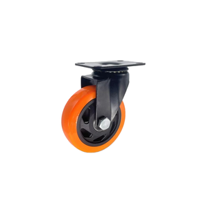 3 Inch Skate Wheels with Aluminum Core Black Casters - Product Image 1