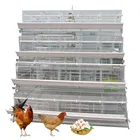 Cage à Poulets/Volailles 3 Niveaux 5 Portes Type A pour 120 Poulets/Lot, Pondoirs pour Poules Pondeuses, Poulailler pour 1000, 5000, 10000 Oiseaux