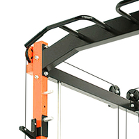 Machine Smith multifonctionnelle avec système de croisement de câbles, cage de musculation complète, rack de puissance pour la maison, le garage et la salle de sport