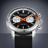 TOPHILL – montre chronographe Sapphire pour hommes, étanche à 50M, Panda 1963, mouvement Seagull ST1901, montres-bracelets mécaniques lumineuses