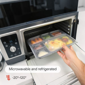 Conteneur alimentaire en plastique noir jetable en PP, vente en gros d'usine, avec couvercle, boîte à emporter pratique pour les fruits et les collations - Product Image 2