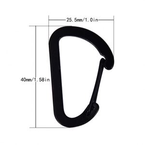 Custom Logo Aluminum Mini D Shape Carabiner Keychain <b>Spring</b> Snap Hook <b>Clip</b> for Promotional Activities - Product Image 2