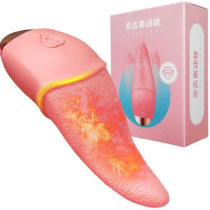 USB充電大人リアル舌ローズバイブレータープッシーGスポットクリトリスマッサージセックスおもちゃ女性用 - Product Image 1