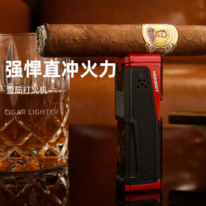 Briquet à cigares Honest au butane, coupe-vent, flamme puissante, pour accessoires de fumeur, cadeau - Product Image 1
