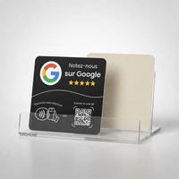 Autocollant de table NFC en PVC |   213 cartes NFC Google Review en PVC durables avec impression CMYK et support adhésif puissant