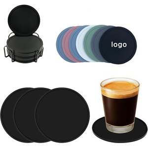 แผ่นรองแก้วซิลิโคนแบบกำหนดเอง ปลอดสาร BPA ป้องกันความร้อน สำหรับกาแฟ - Product Image 2
