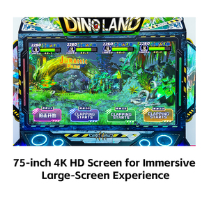 Máquina de Juegos Arcade TL Dino Land 110/220V que Funciona con Monedas, para 4 Jugadores, Enchufe Metálico Personalizado, Centro Comercial, Parque de Atracciones - Product Image 3