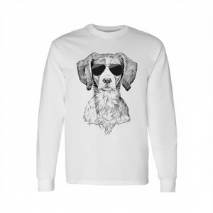 Camiseta de manga larga con diseño de perro Brittany Spaniel y gafas de sol - Product Image 2