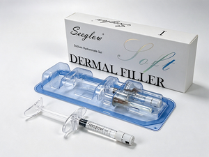 Filler Dermico Bifasico Morbido Seeglow con <span class=keywords><strong>Acido</strong></span> <span class=keywords><strong>Ialuronico</strong></span> Reticolato 1ml, Gel Antirughe di Ialuronato di Sodio per Estetica Facciale - Product Image 2