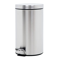 Poubelle en métal en acier inoxydable Type de pressage Couvercle Pédale Poubelle Poubelles pour la cuisine Poubelle Stockage à domicile