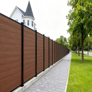 Juego de Paneles de Cercas de WPC (Compuesto de Madera y Plástico), Fácil Instalación, Cercas de Privacidad para Exteriores - Product Image 3