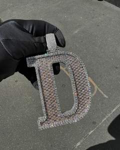 Alta calidad 925 plata esterlina corte redondo Moissanite completamente helado D letra colgante inicial Hip Hop colgante de joyería personalizado - Product Image 4