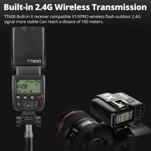 Flash <span class=keywords><strong>Godox</strong></span> <span class=keywords><strong>TT600</strong></span> 2.4G sans fil TTL 1/8000s universel pour appareil photo, à fixation par griffe, idéal pour la photographie - Meilleures ventes - Product Image 3