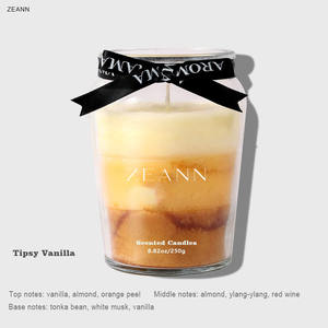 Bougies parfumées de luxe dans <span class=keywords><strong>des</strong></span> bocaux en verre jaune élégants faits à la main avec un parfum riche pour la décoration intérieure et la relaxation Nouveau style - Product Image 4