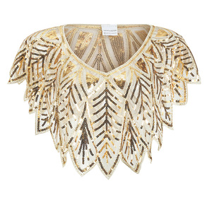 1920s châle enveloppes paillettes perlées soirée Cape mariée châle boléro clapet déco mariage Cape couvrir - Product Image 1