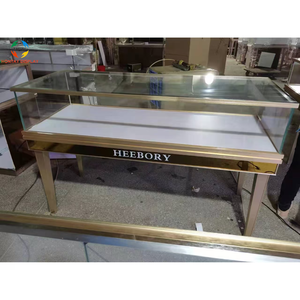 Magasin de luxe Armoire design élégante Armoire en alliage d'aluminium 10mm en verre trempé Armoire vitrine vitrine - Product Image 2