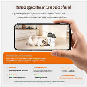 Distributeur de nourriture pour animaux de compagnie monté sur cage avec contrôle par application, caméra intelligente WiFi pour lapin, <span class=keywords><strong>hamster</strong></span> - Product Image 4