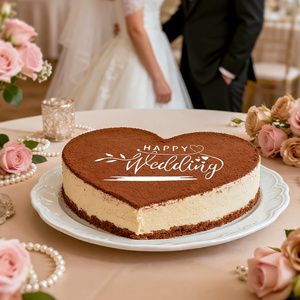 <span class=keywords><strong>Pochoir</strong></span> personnalisé en acrylique transparent pour latte art, gabarit de saupoudrage pour gâteau tiramisu, planche de tamisage pour poudre de cacao pour café, boulangerie, vente en gros - Product Image 2