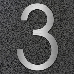 หมายเลขที่อยู่บ้านสแตนเลสสำหรับ No.0บ้าน Jdy, 75มม - Product Image 4